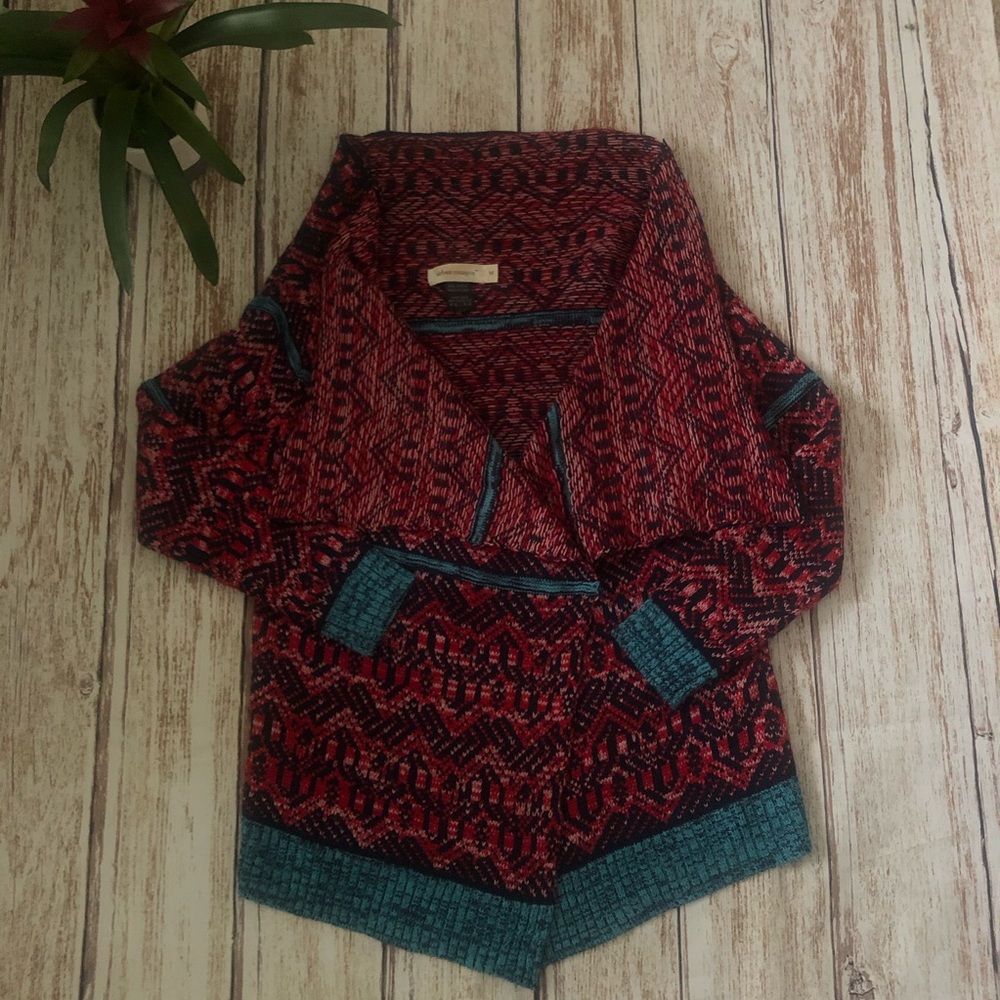 Urban Mangoz Printed Open Sweater / Cardigan Size Medium